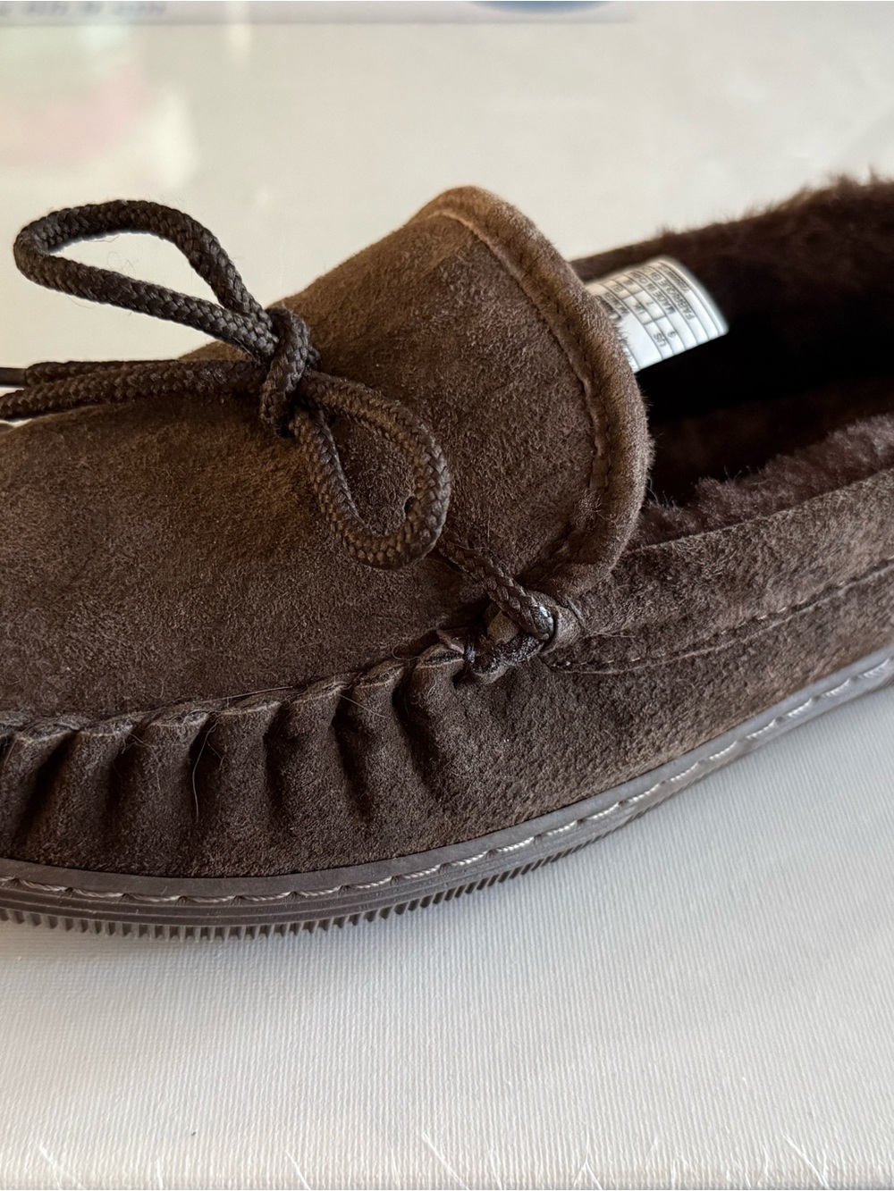AMPUTEE- ONE LEFT SHOE- Lamo Brown Suede Women's Moccasin Slipper